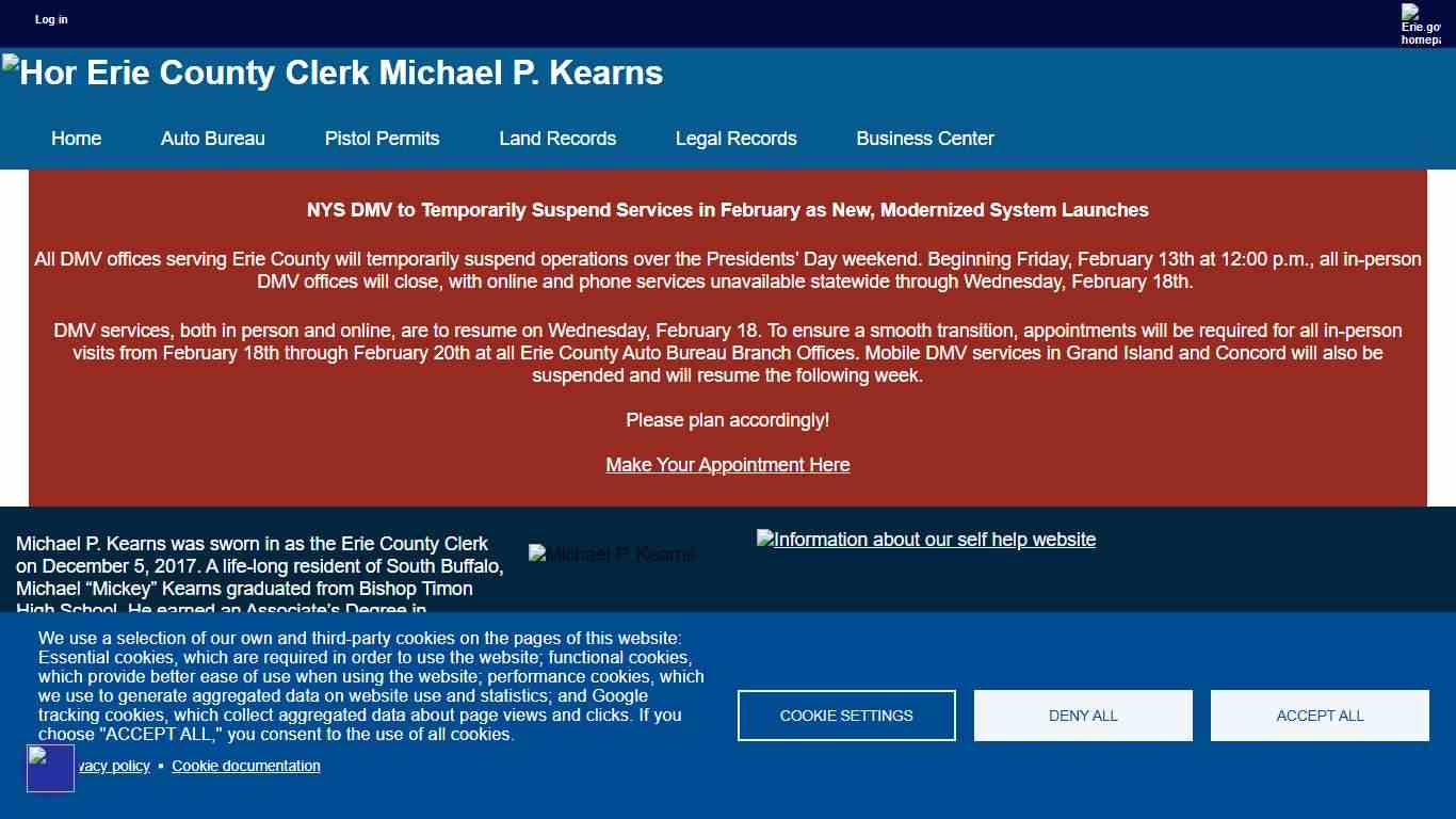 | Erie County Clerk Michael P. Kearns